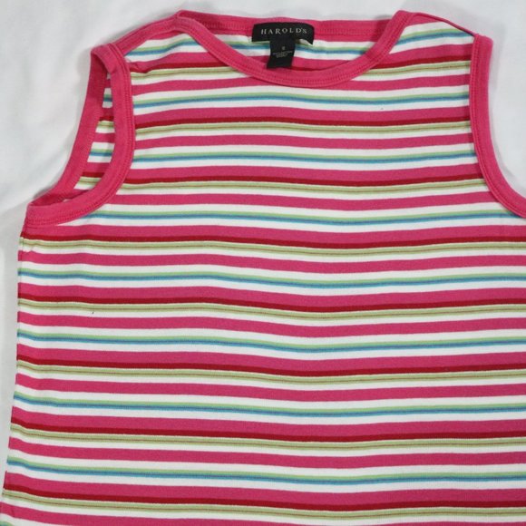 HAROLD'S Multicolor Striped Sleeveless Top Sz Small US - Picture 2 of 11
